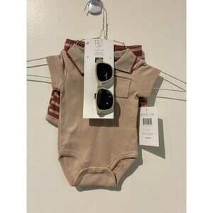 NWT Rachel Zoe Tan Bodysuit & Shorts Outfit - 0-3M